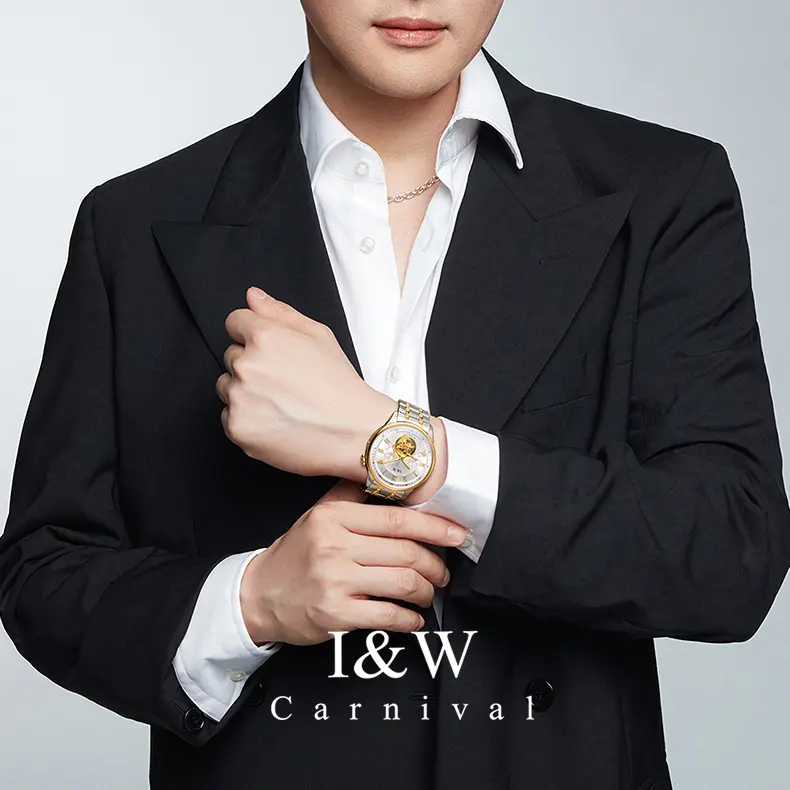 Đồng Hồ Nam I&W Carnival 613G Chính Hãng Full Box Chống Nước Kính Chống Xước Dây Thép Cao Cấp BH 5 Năm Máy Cơ Tự Động - Watch, Đeo Tay 5