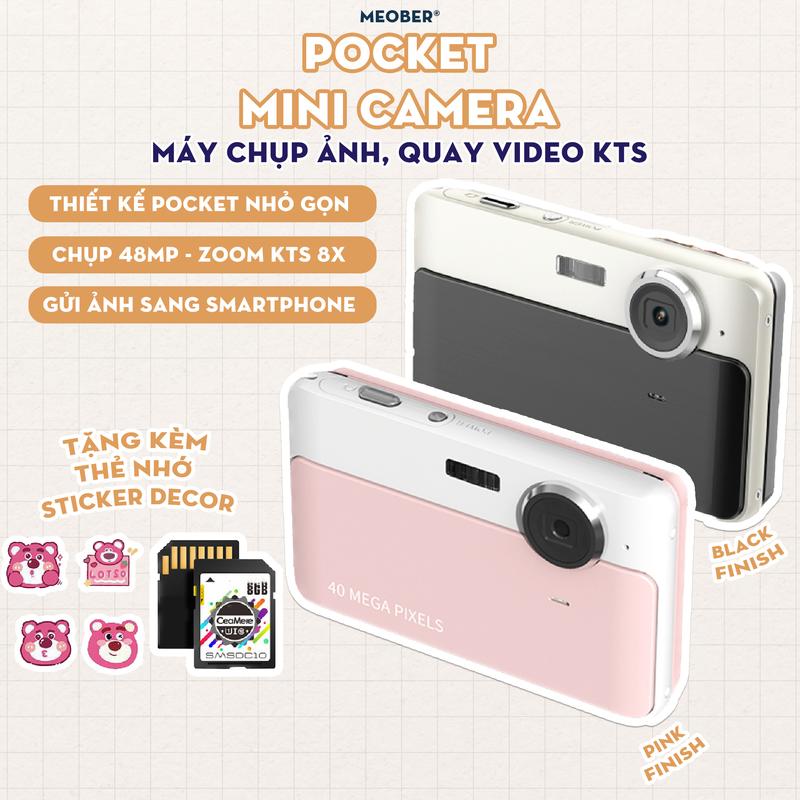   Tặng thẻ nhớ  Máy ảnh kĩ thuật số digital pocket camera - quay chụp zoom 8x siêu mỏng nhỏ gọn 1080p Micro SD by MèoBer 
