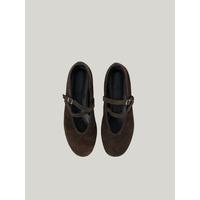 Gambar Atelier de LUMEN DOUBLE STRAP FLATS suede brown - 235(36.5) dari sallangsallang Kab. Tangerang 1 Tokopedia