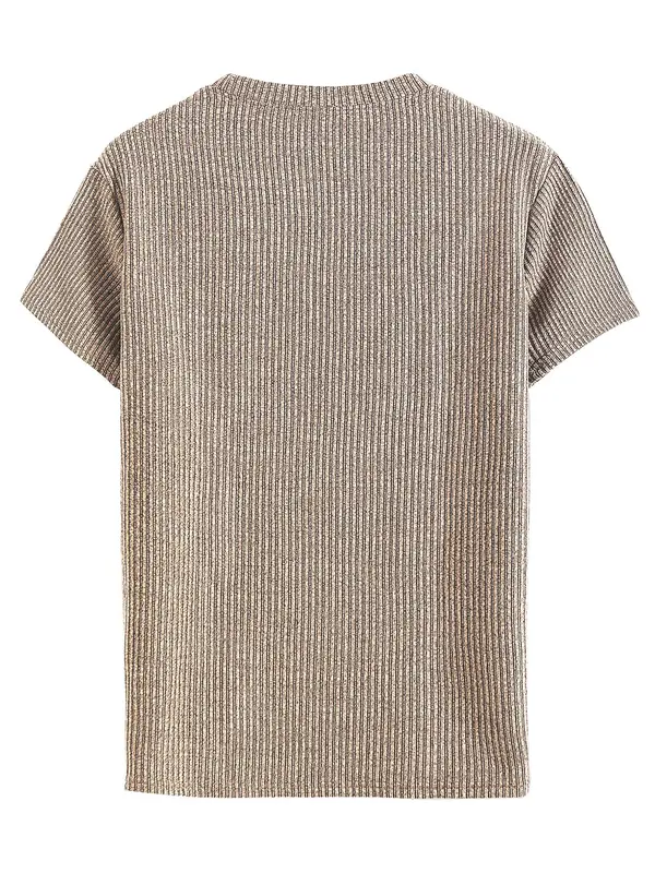 Men's Regular Fit Solid Tee, Casual Short Sleeve T-shirt for Summer, Fashion Men's Top for Daily Wear 1
