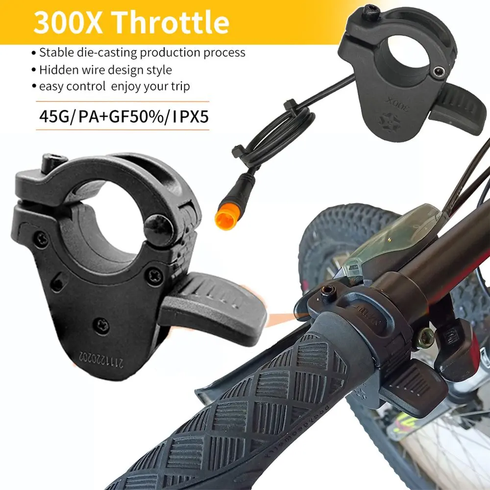 sportk Left Right SM/Waterproof Plug Quick Disassembly E-bike Thumb Throttle For WUXING 300X Electric Bicycle Accelerator Speed Control