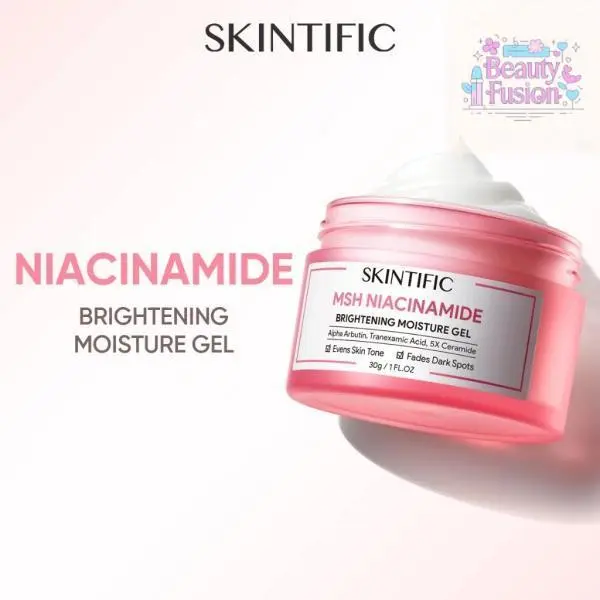 SKINTIFIC MSH Niacinamide whitening Gel moisturiser Glowing Moisturizer Fades Dark Spot Cream Skincare Comfort Moisture Hydrate Hydrating