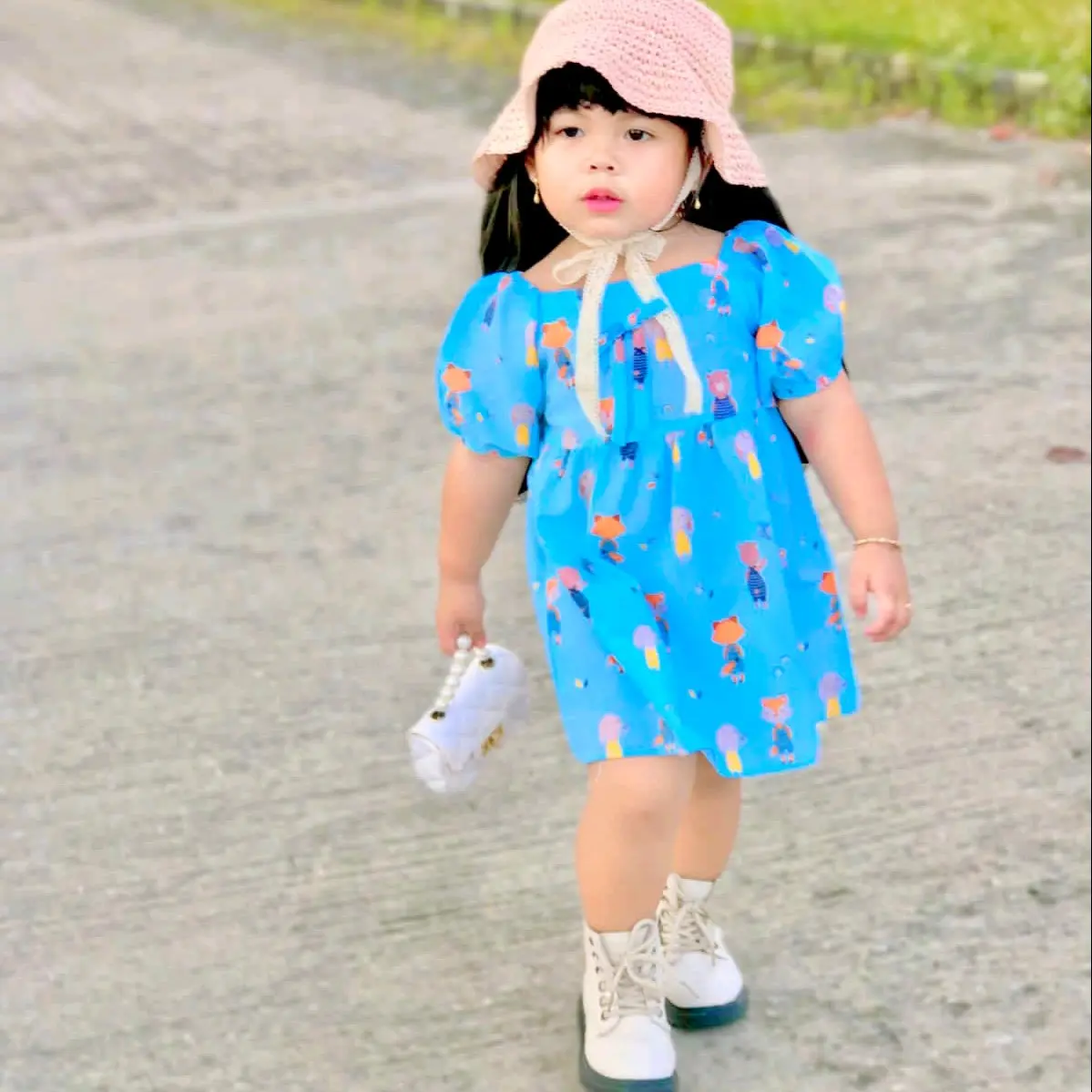 [CALYSTA DRESS] Dress Katun Motif Anak Perempuan Usia 1-5 Tahun Kids Lengan
