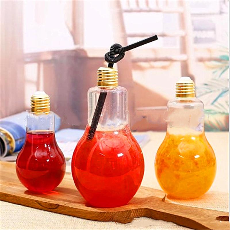 Product Introduction of Creative Light Bulb Plastic Beverage Bottle 12