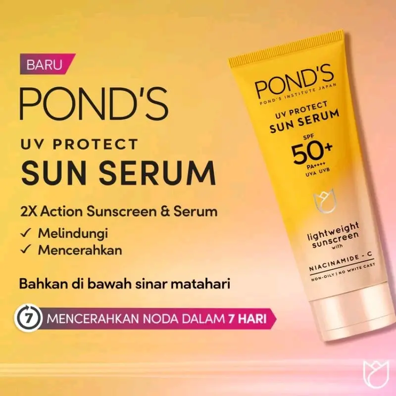 Pond's UV Protect Sun Serum SPF 50+PA++ UVA UVB Lightweight Sunscreen Perawatan