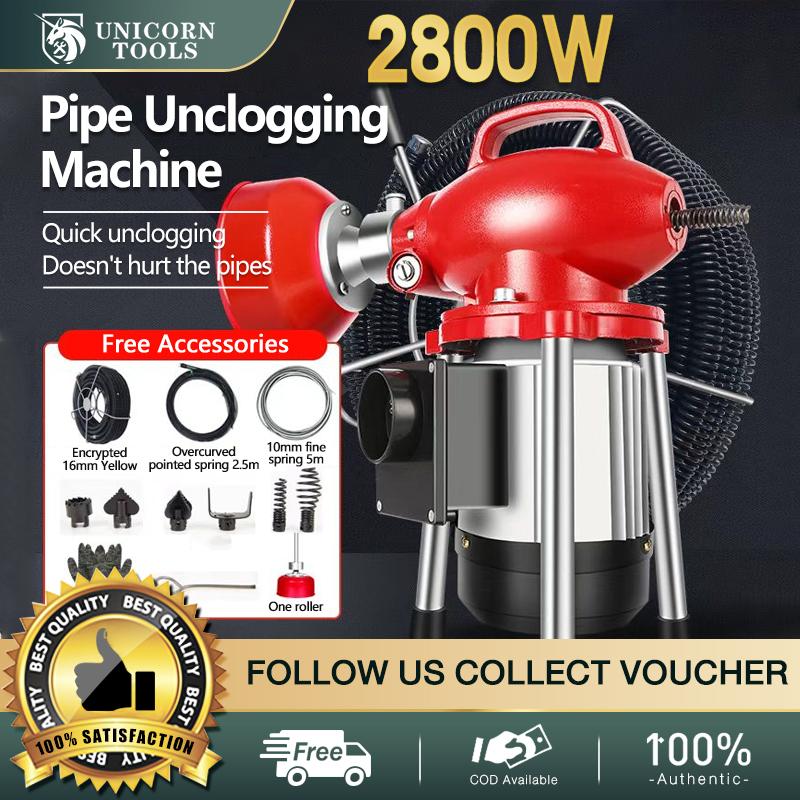 Automatic Dredge Machine 2800W Professional Clear Toilet Blockage ...