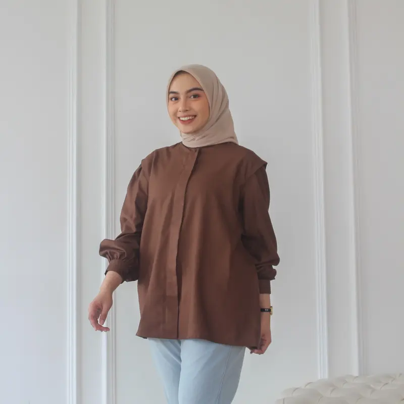 BY LFAZ Zetta Oversized Shirt Part 1 | Kemeja Kerja - Kuliah Katun Premium Wanita  Basic Oversize Atasan 0