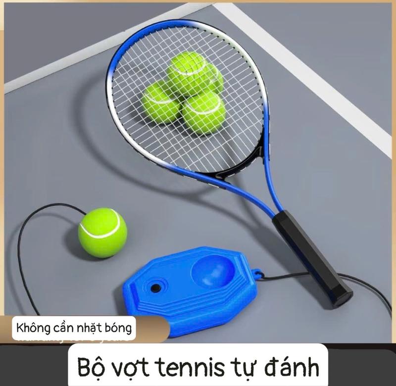 Bộ vợt tennis tập tại nhà, Vợt đồ chơi tennis dành cho bé tăng khả năng vận động cao, dụng cụ tập luyện mọi lúc mọi nơi không cần nhặt bóng