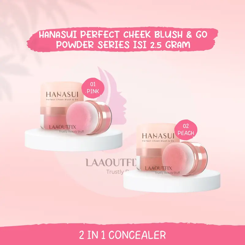 HANASUI PERFECT CHEEK BLUSH AND GO POWDER SERIES ISI 2.5 GR 1