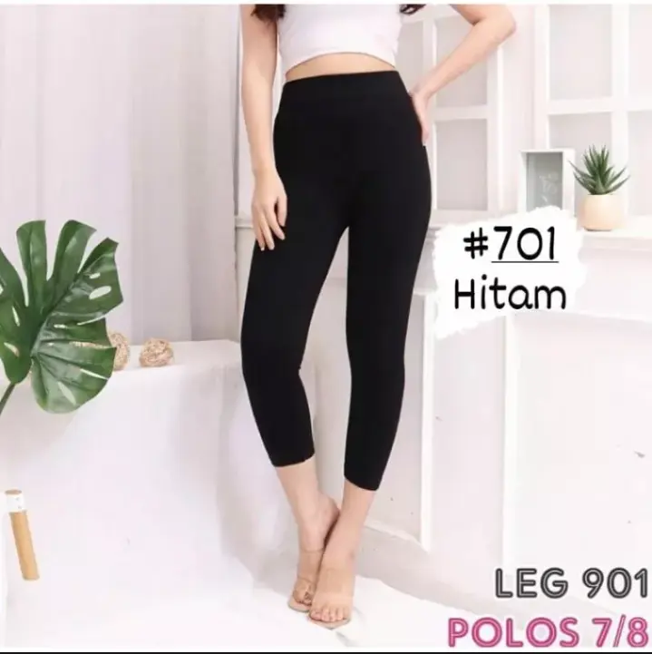 LEGING pendek wanita 7/8 merk neron - legging wanita jumbo import - Legging wanita7/8 pendek import Polos Melar 1