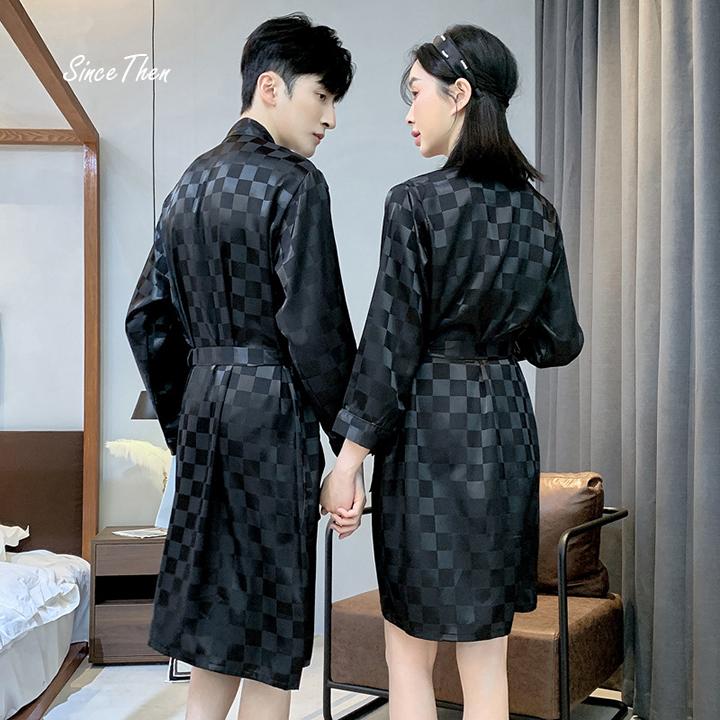 Product Introduction of Áo choàng ngủ nam mặc nhà dài tay màu đen - D0084M 35