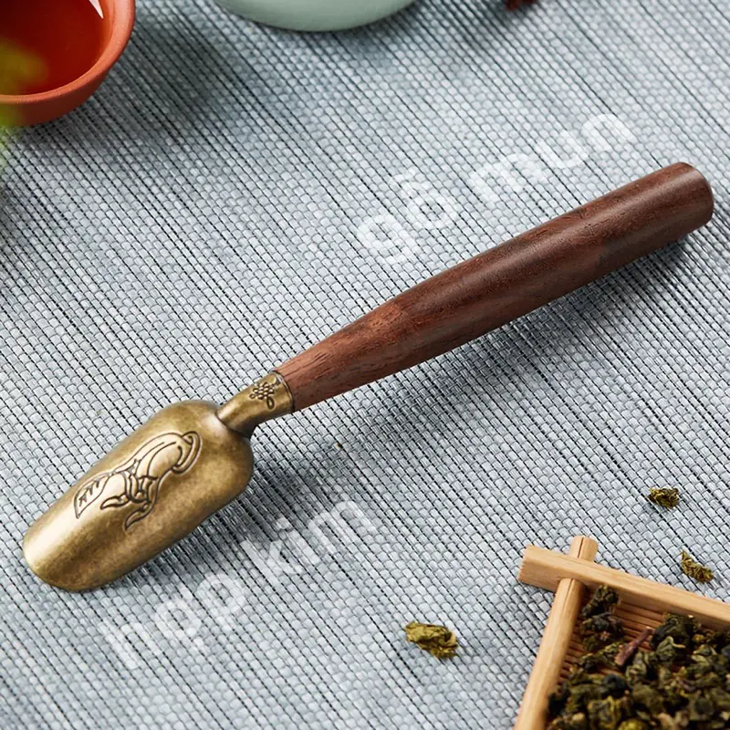 Muỗng Xúc Trà Hợp Kim Cán Gỗ Túy Trà