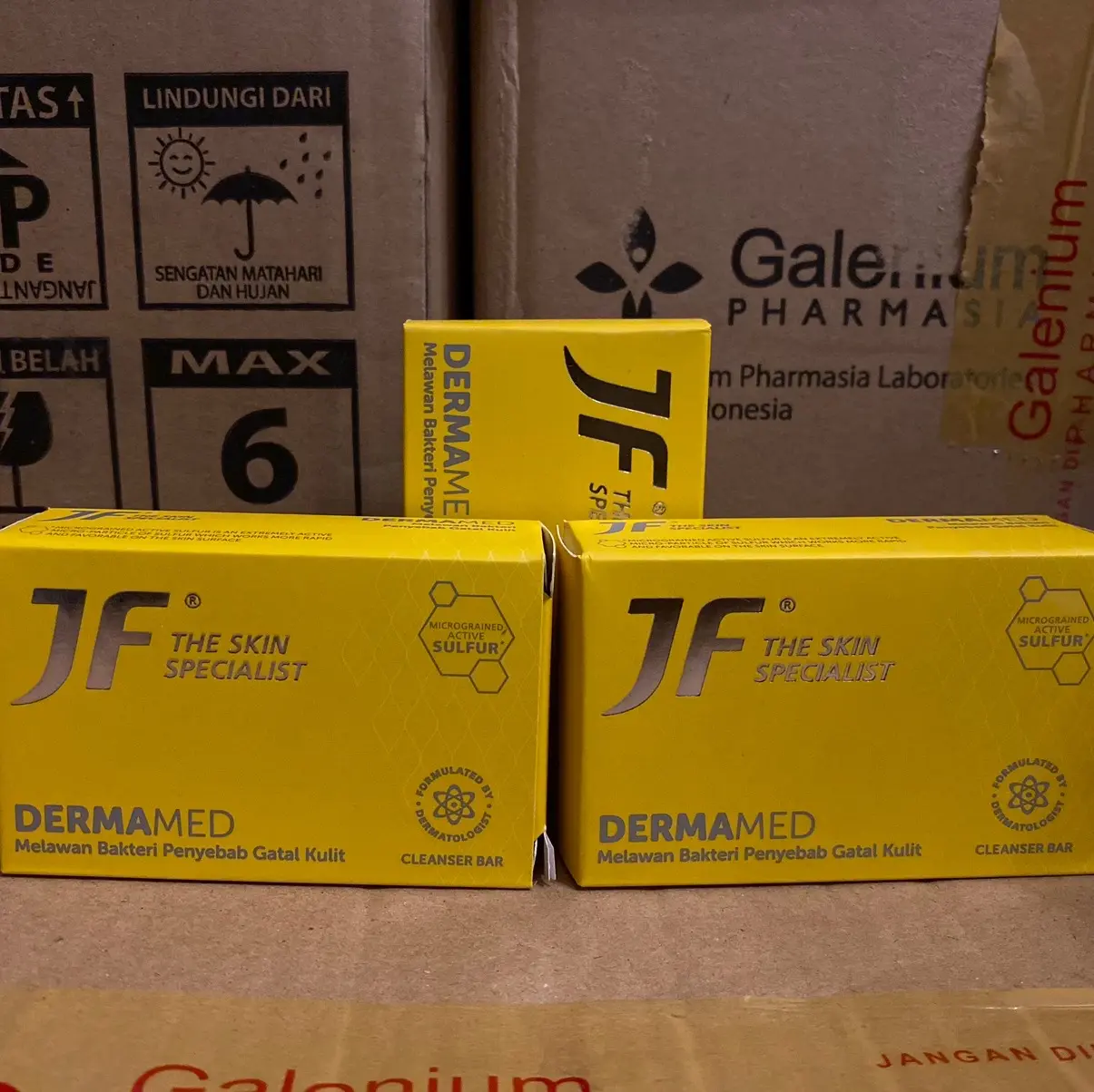 [PAKET 3 PCS] JF Dermamed Cleanser Bar 90 Gram (Sabun Mandi Sulfur)