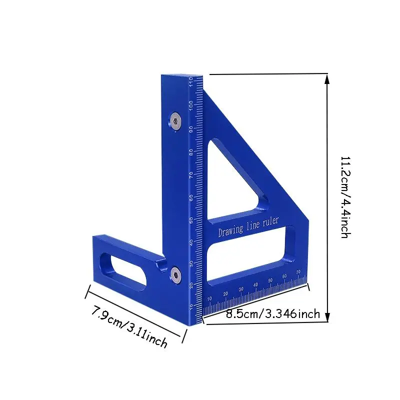 3D Multi-angle Measuring Ruler, Portable Woodworking Square Protractor, Woodworking Triangle Ruler, Hand Measuring Tool for Engineer Carpenter, Valentine's Day Gift 4