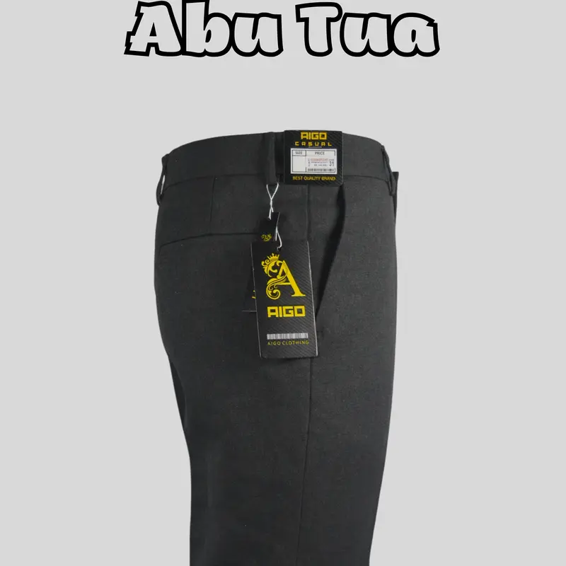 PAKET BUNDLING 1 PAKET ISI 2 CELANA PANJANG PRIA SLIMFIT FORMAL KANTOR Kerja Hitam Abu Tua Muda Navy Polos Kain Semi wol Lembut Nyaman 2