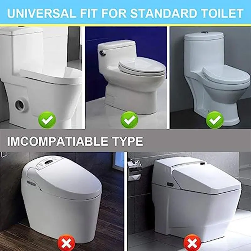 Children's Safety Toilet Lock, Toilet Lock with Adhesive Fixing, Durable Protective Toilet Lock for Kids & Pets, Travel Essentials 5