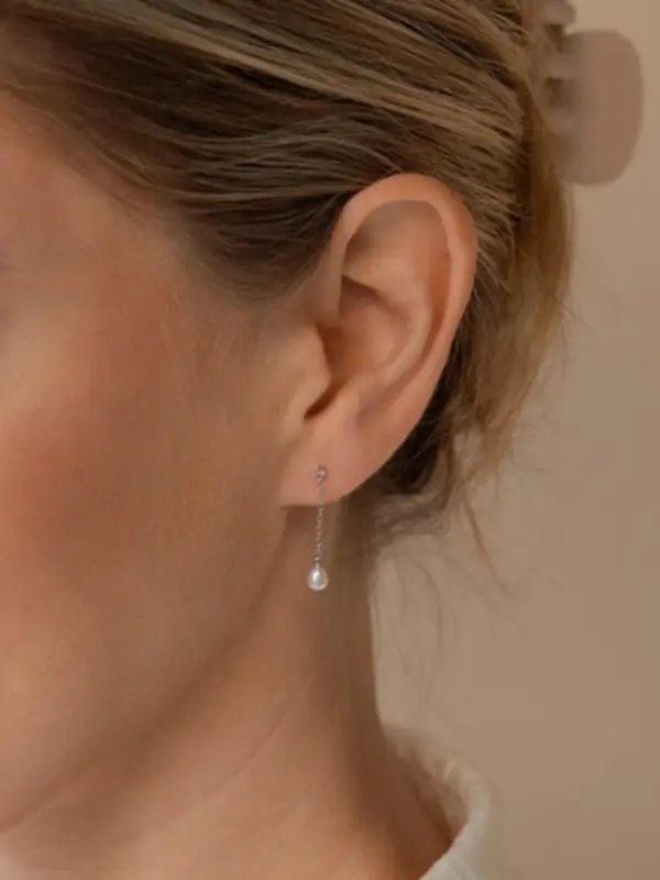 Faux Pearl Decorated Dangle Earrings, Elegant Jewelry for Women, Trendy All-match & Exquisite Jewelry for Birthday Gift 4