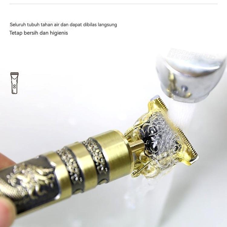 Alat Cukur Elektrik Profesional Hair Trimmer Detailer Cordless / Mesin Cukur Rambut Cas T9 / Pisau Cukur Jenggot 5
