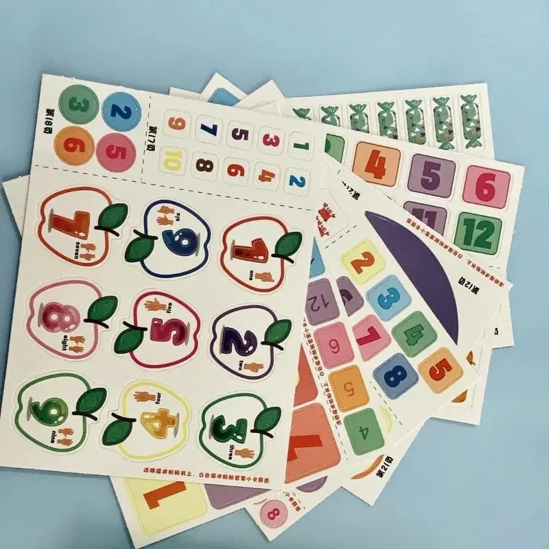 Combo 2 Bộ ghép hình bóc dán Toán học cho bé 2