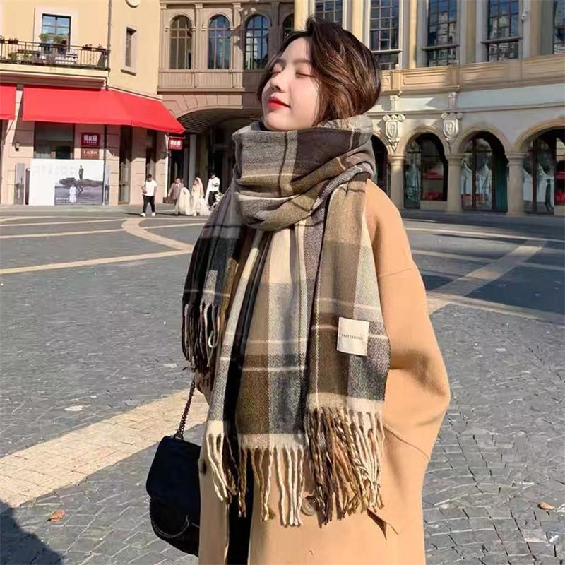 Product Introduction of Women Casual Plaid Fringe Scarves 10