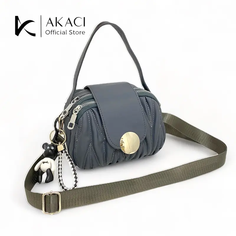 Tas selempang dan bahu Akaci EMBUL Tas Wanita Kekinian 09-8197 Bahan Nilon 3 ruang slingbag kekinian style cewek lucu unik murah Terbaru 6