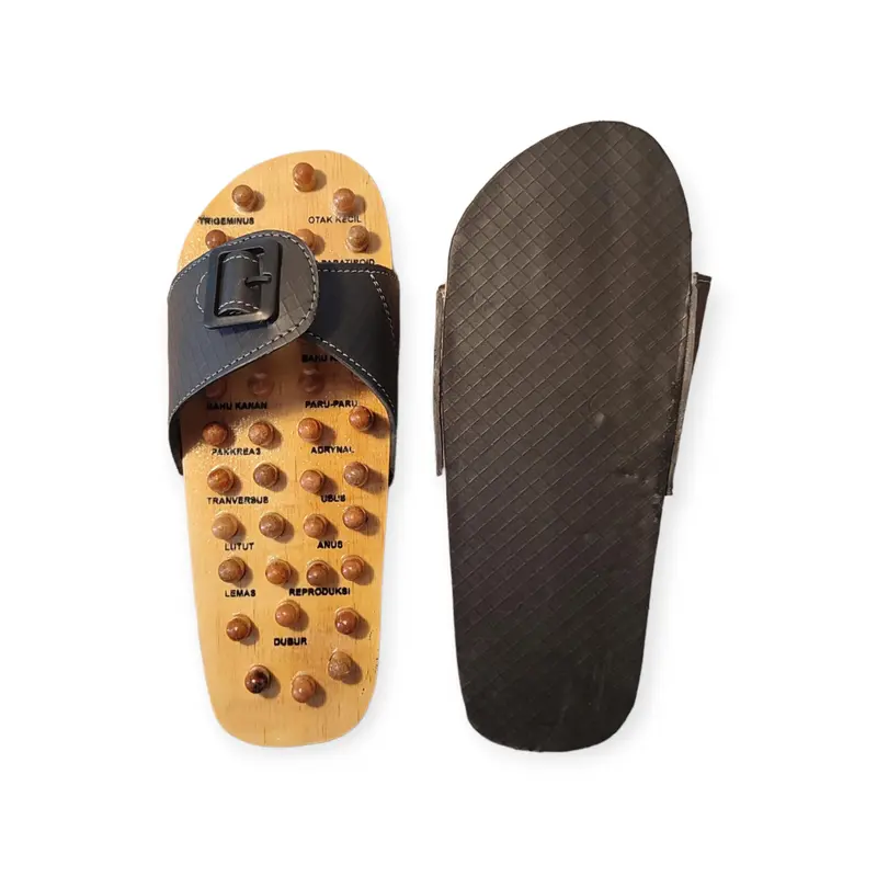 Sandal Refleksi Kayu Rematik Tubuh Leher Therapy Terapi Menyembuhkan Remaja 2