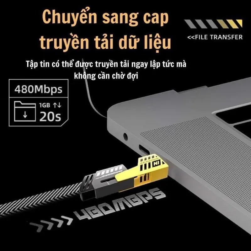 Cáp Sạc Nhanh Đa Năng 4 in 1 - Sạc Siêu Nhanh Tối Đa 65W 8