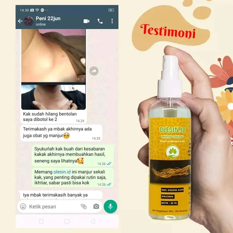 OLESIN.ID ORIGINAL | Minyak Ginseng Obat Oles Benjolan dan Kelenjar | Isi 30ML 6