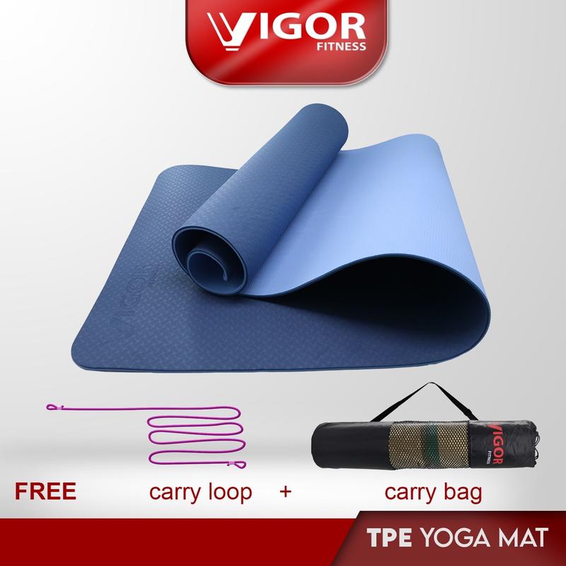 Vigor Fitness TPE Yoga Mat Anti-Slip Thickness Yoga Mat (6mm - TikTok ...