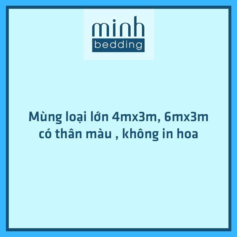 Mùng cỡ lớn 2m5-3m-4m-6m, mùng đại, mùng giăng 2 nệm Minh Bedding 4