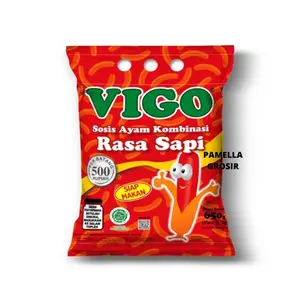 VIGO SOSIS SAPI BAKAR ISI 25 312,5GR  SNACK makanan ringan jajanan cemilan camilan pedas asin gurih manis murah