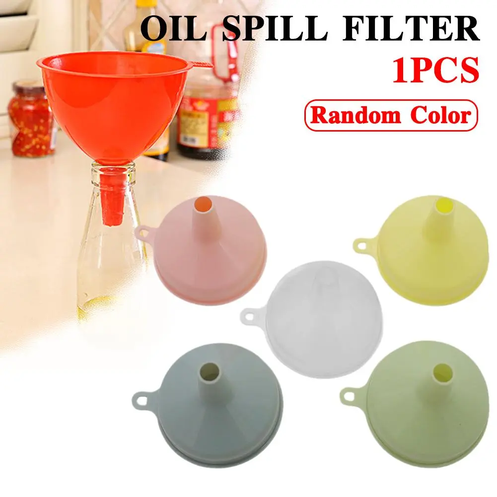 Funnel Home Liquid Dispensing Oil Spill Filter Plastic Oil Pour Funnel Kitchen Gadget Seasoning Bottle Funnel