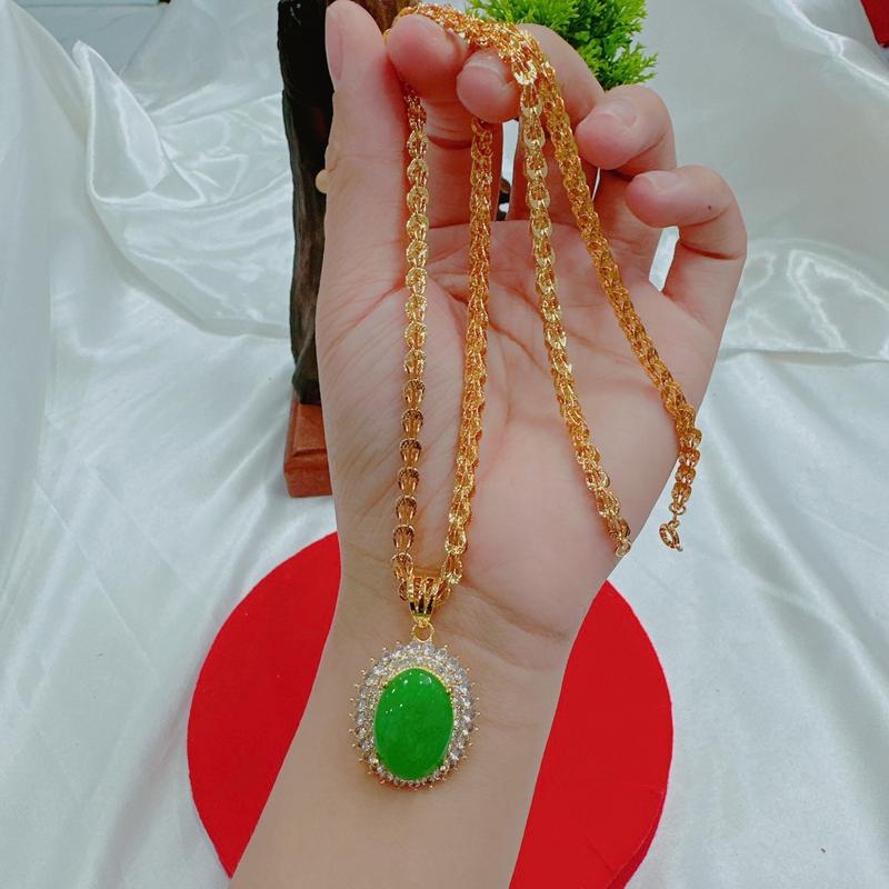 Dây chuyền Phụng mặt đá xanh ( Trang Sức Nữ) 1