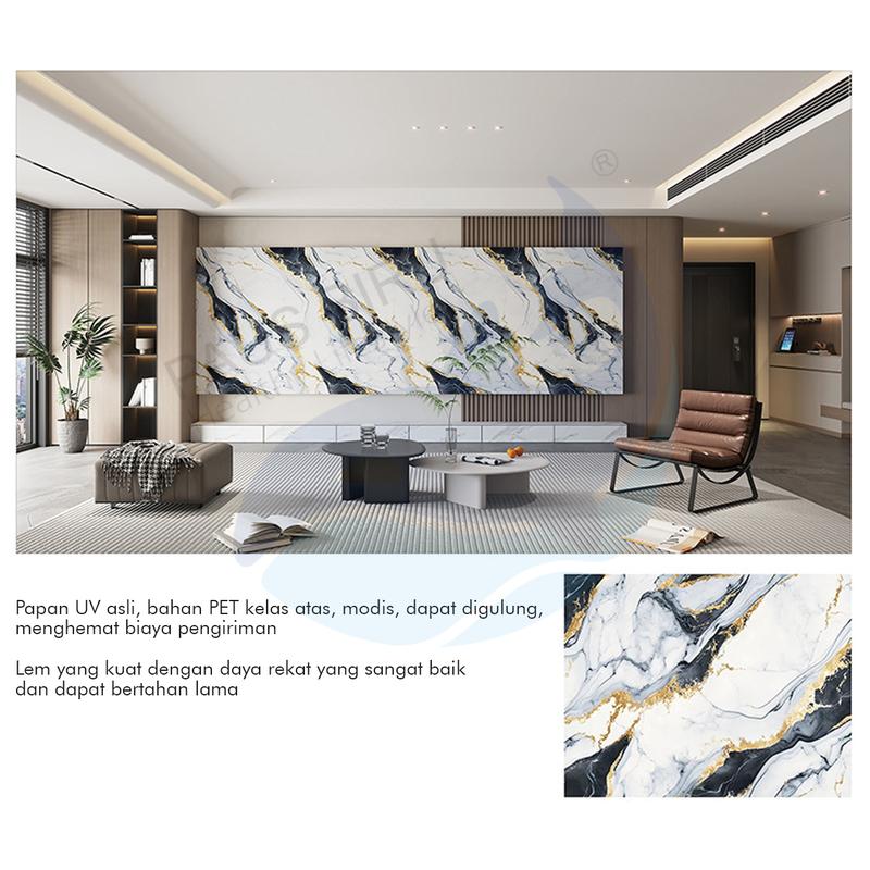 Wallpaper Dinding Motif Marble Roll  120 x 280cm Sticker Kamar Dekorasi PET  Panjang 2.8 Meter A58 4