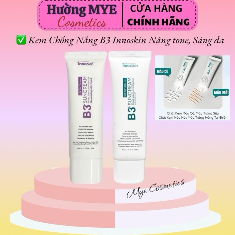 [Mẫu mới] Kem Chống Nắng B3 Innoskin Skincare SPF 50+ Nâng Tone đẹp , Kiềm Dầu, Kháng Nước size 50ML 1