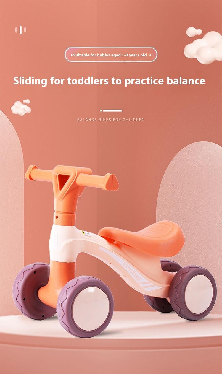 Product Introduction of Balance Bike (for Kids) 1-3 Years Old Baby Walker No Pedal 2 Years Old Girl and Boy Children Sliding Mule Cart Luge Outdoor Toys Scooter Scooter Bearing 50 Kilograms 0