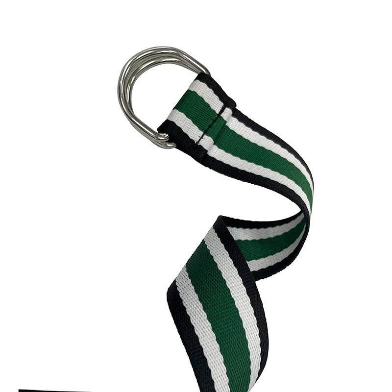 Product Introduction of Trimming Shop Canvas Belt with Double D - Ring Buckle for Men & Women, Adjustable Waistband Braided Webbing Belt for Formal & Casual Wear, Dresses, Tri-Colour, 34mm Wide 4
