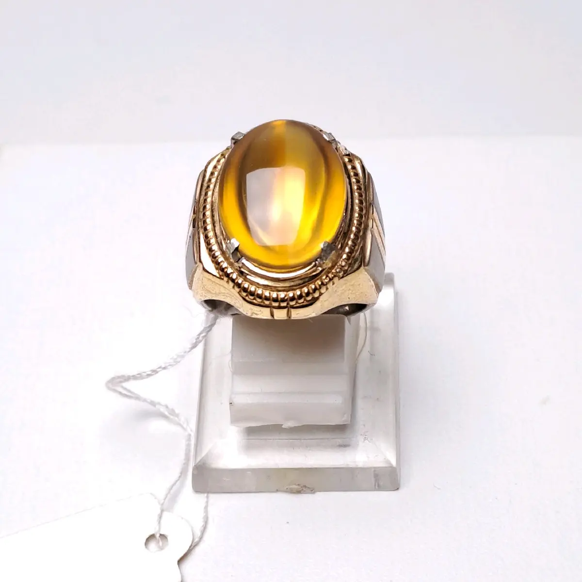 cincin batu akik Calsedony Golden Supreme Pacitan