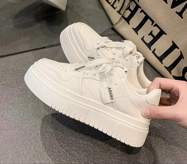 Giày Thể Thao Nữ Smaba (FULLBOX) - Đế 5cm: Phong Cách Học Sinh Độc Đáo - Shoes, Sneaker Caro dây giày đế thấp giày độn dép zhetao dep decao 5