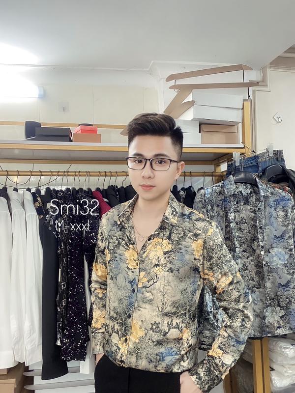 áo sơ mi thiết kế hoa phong vũ 2 màu