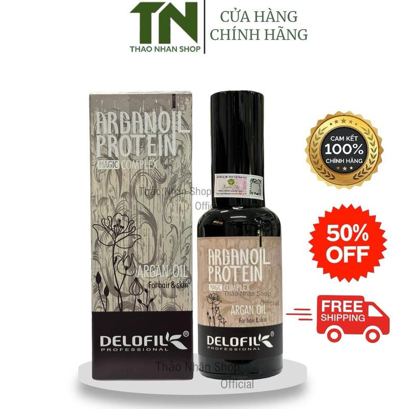  Tinh dầu dưỡng mượt tóc phục hồi sâu hư tổn Delofil Argan Oil – 50ml 