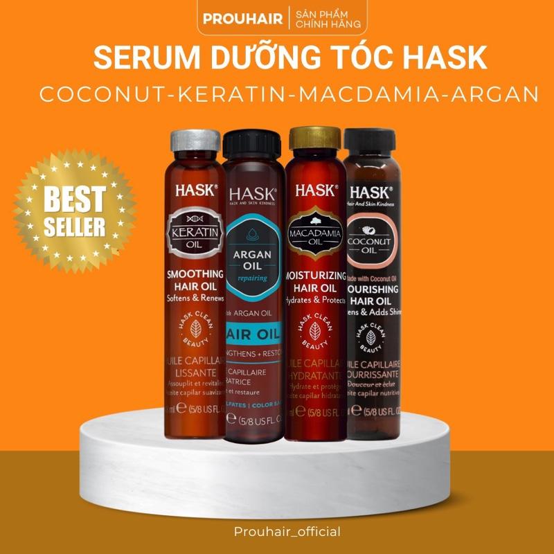 DẦU DƯỠNG THÂN TÓC BÓNG MƯỢT-PHỤC HỒI HASK HAIR 18ml Nữ Dưỡng Tóc