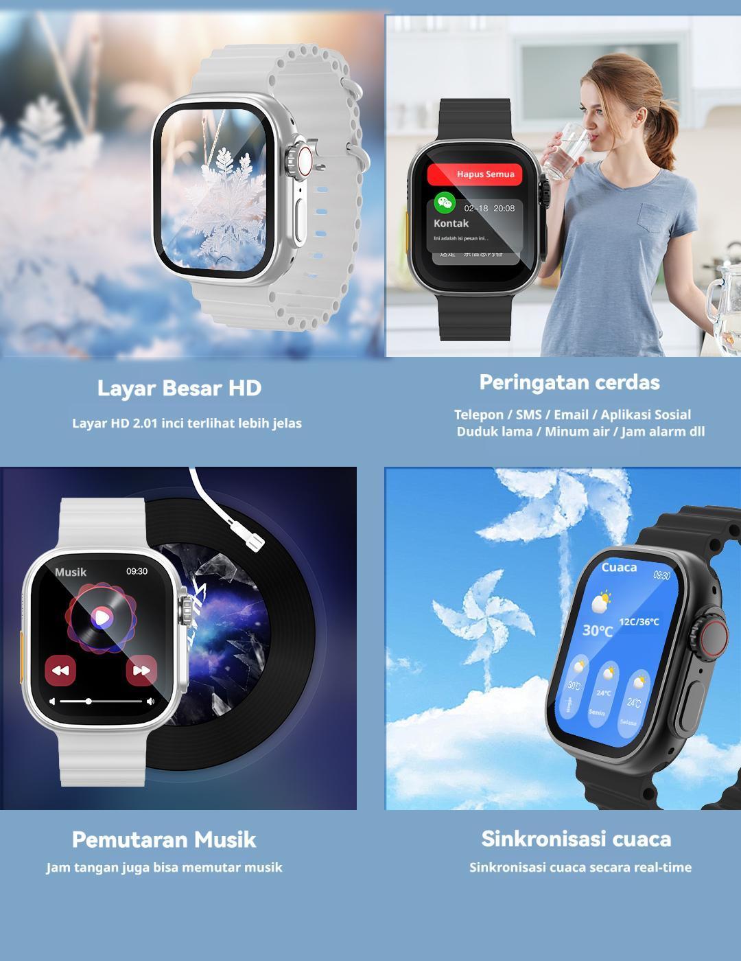 Rofani Jam tangan pintar(Tidak bisa memasang kartu SIM) T200/T210 mendukung koneksi Bluetooth dengan layar sentuh penuh HD 1,99 inci, tahan air IP68 dengan pemantauan detak jantung Rofani Jam tangan pintar(Tidak bisa memasang kartu SIM) T200/T210 mendukung koneksi Bluetooth dengan layar sentuh penuh HD 1,99 inci, tahan air IP68 dengan pemantauan detak jantung