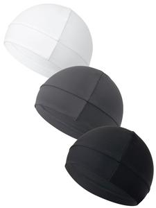 3pcs Simple Style Plain Color Skull Beanie for Men & Women, Casual Sportive Breathable Beanie Hat for Outdoor Sports for Men & Women, Fitted Hats