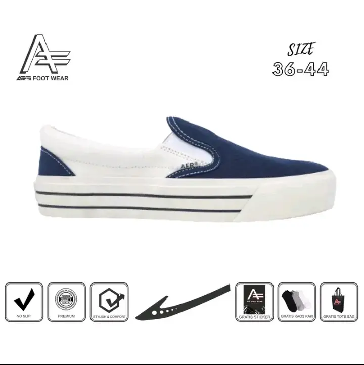 SEPATU AFR CUTE STEPZ GRS2 WHITE NAVY UNISEX