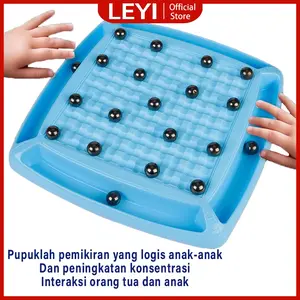 LEYI Chess Game Magnet 20/30/40 PCS Catur Chess Board Permainan Papan Magnetik Pertempuran Magnetic