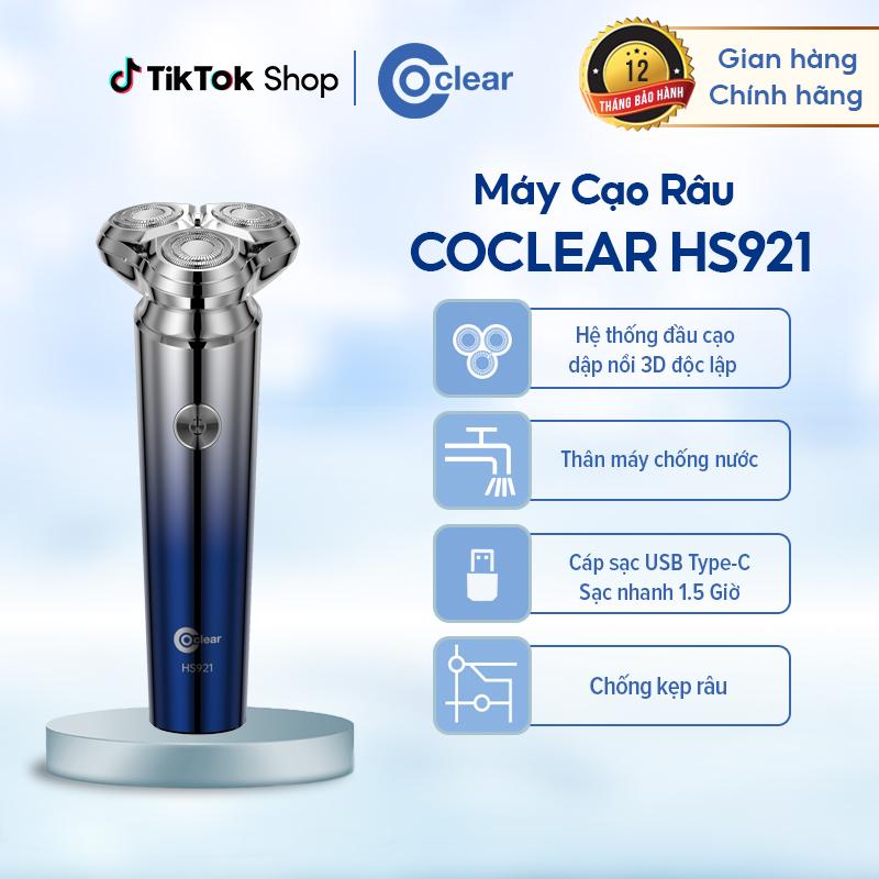 Máy cạo râu điện Coclear HS921 Lưỡi dao kép 3D, sạc USB/type-c,chống nước toàn thân,  sạc 1,5 giờ/thời gian sử dụng 90 phút. Lưỡi từ, lưỡi mài tự động, hệ thống chống kẹp râu thông minh, khóa du lịch thông minh, có đèn báo sạc. Bảo hành một năm
