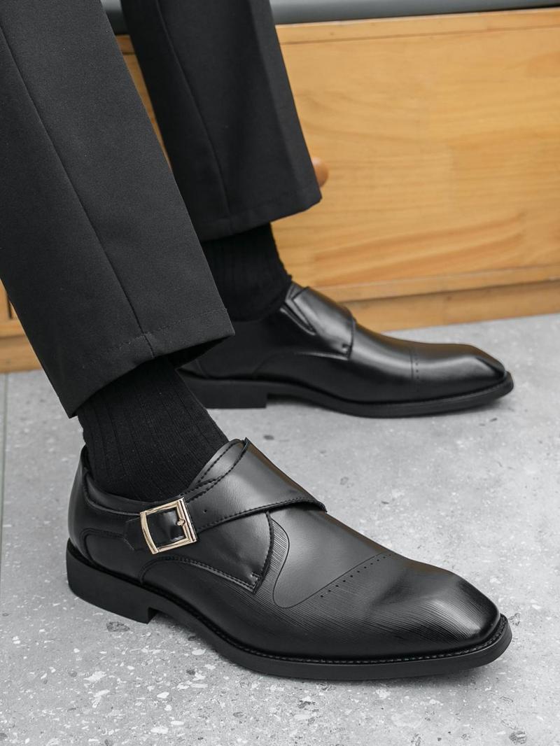 Product Introduction of Men's Business Formal Solid Color Dress Shoes, Fashionable Pointed Toe Shoes for Work Office, Male All-match Commuter Shoes for Daily Wear, Boy 9