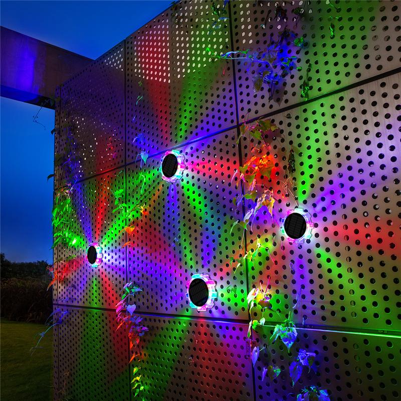Product Introduction of New Led Solar Garden Lamp Waterproof Ground-in 4Mode Backyard Patio Lawn Decoration Wall Fence Gear Outdoor Solar Light 9
