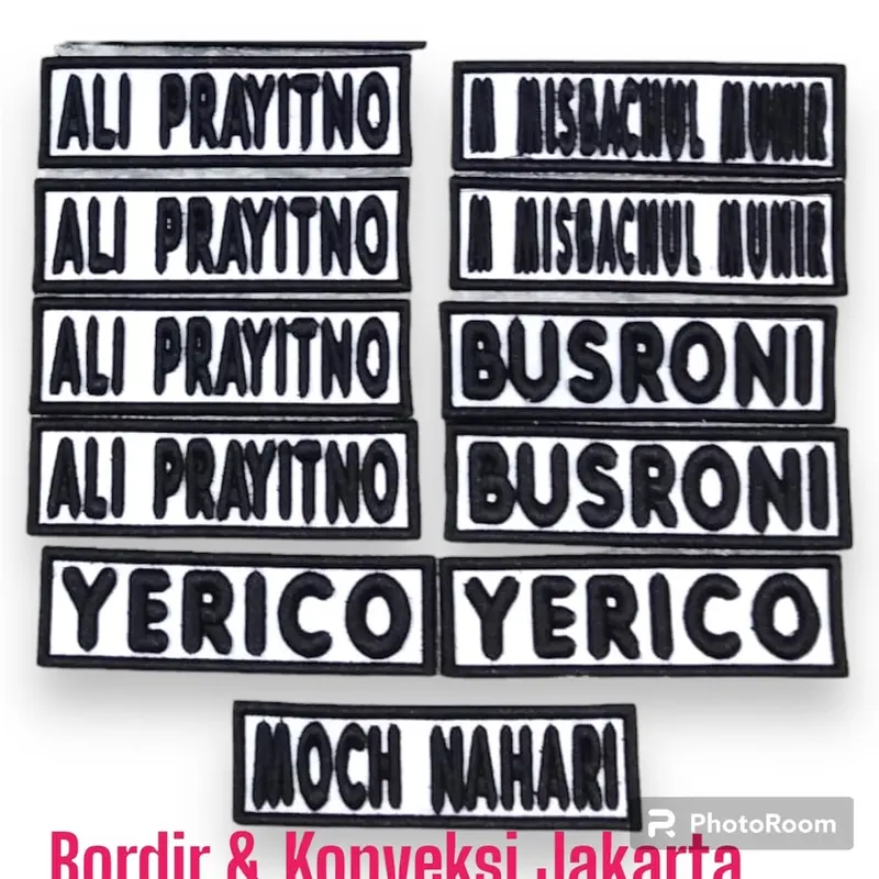 Bordir Nama Timbul 1